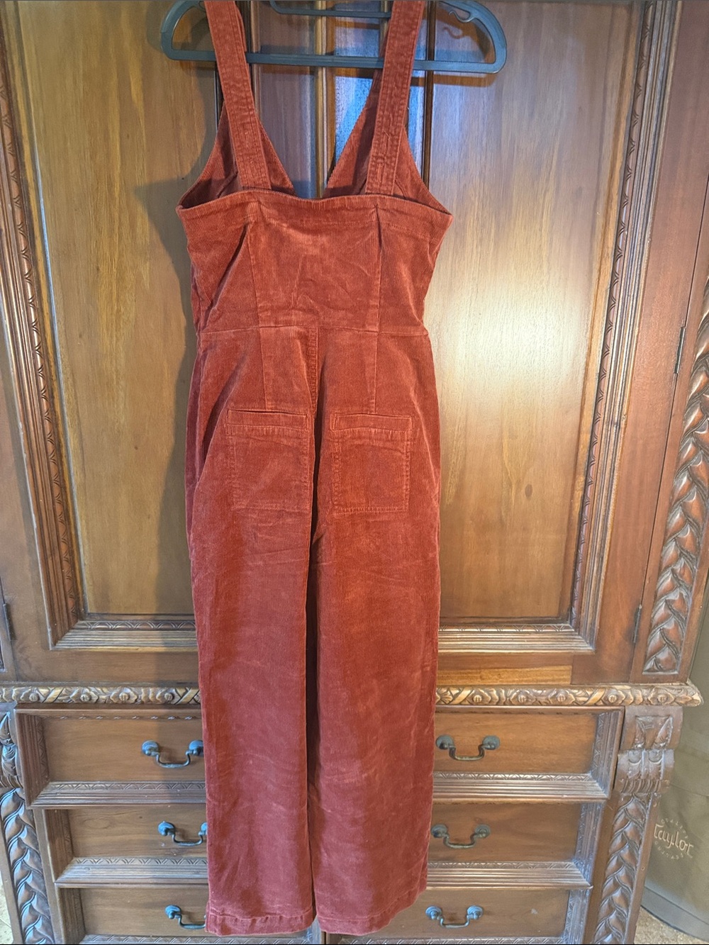 Universal Thread Rust Corduroy Button-Front Jumpsuit Size M - Picture 2 of 2